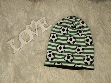 Beanie Kopfumfang 53-56cm "Fussball grün"